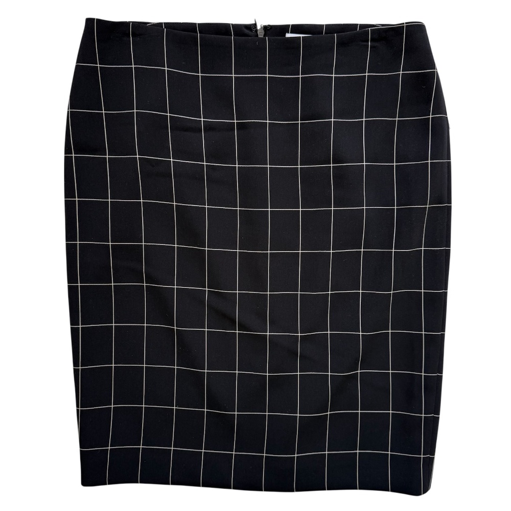 CALVIN KLEIN | NWT Black & Ivory Windowpane Pencil Skirt Sz 8